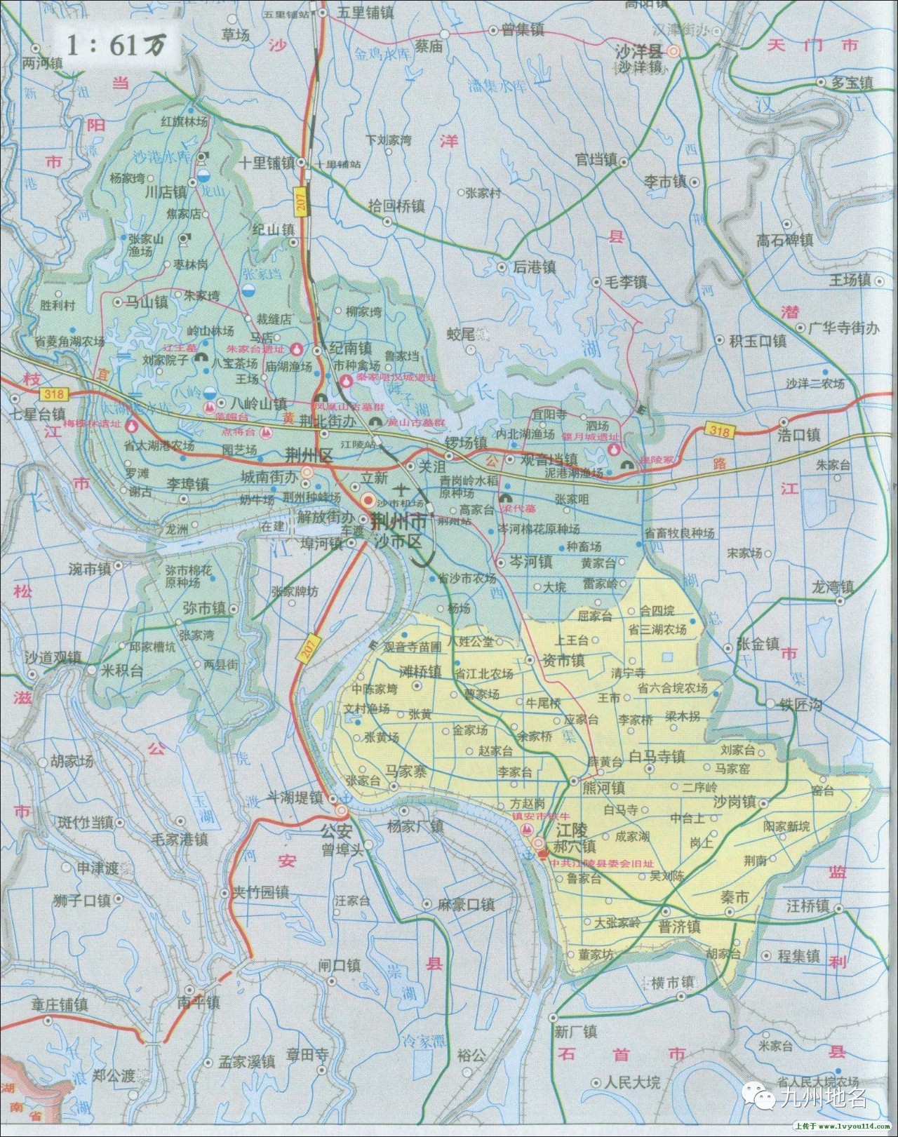1954年,将张金,徐李两区划给潜江县;1994年10月,荆沙