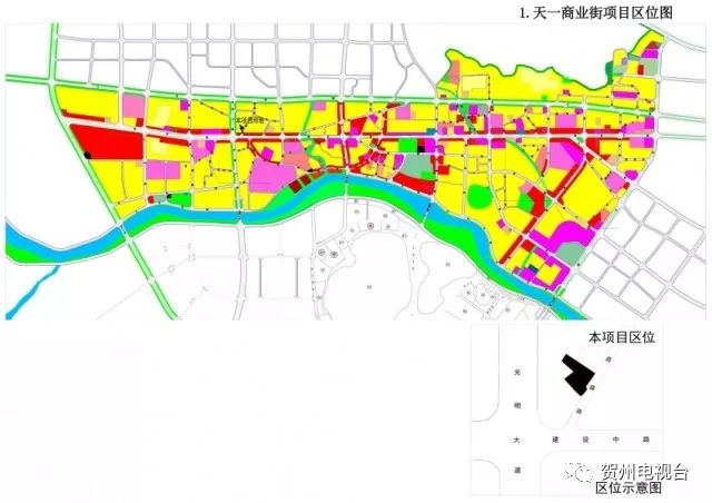 ↓↓↓ 日景效果图 该商业广场位于贺州市八步区昌盛路2号 面向昌盛路