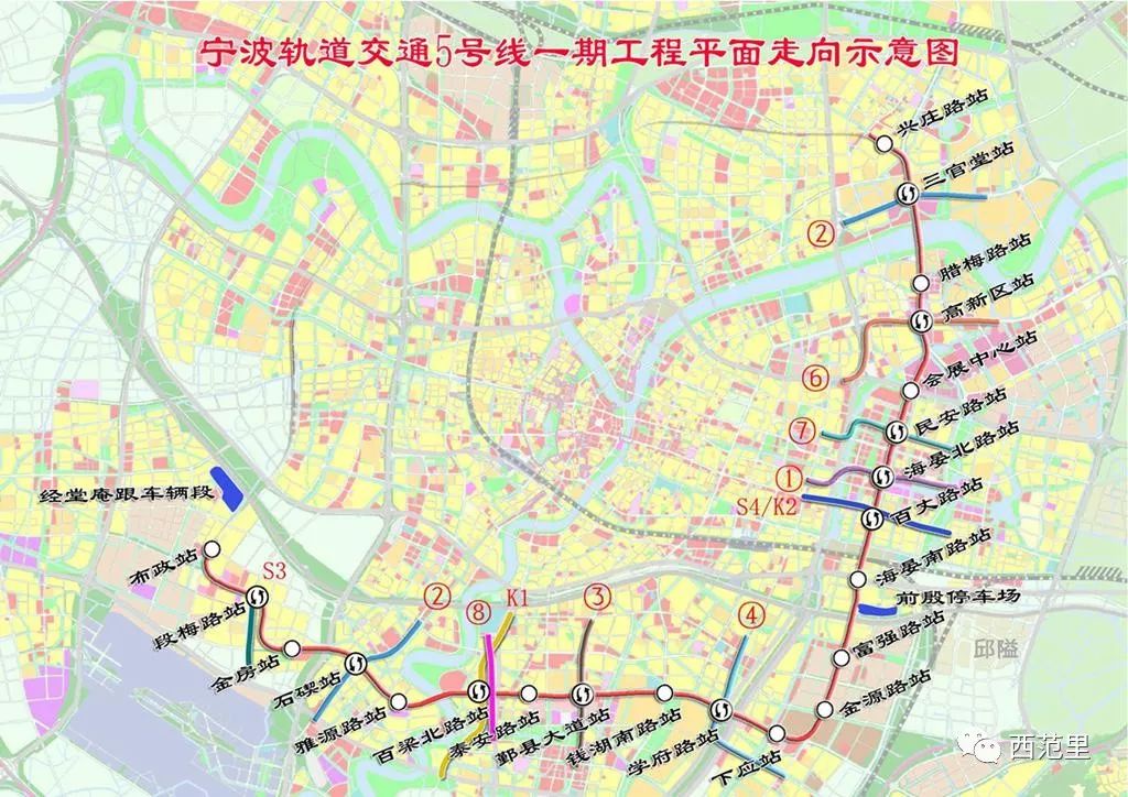 (宁波轨道交通五号线规划图)