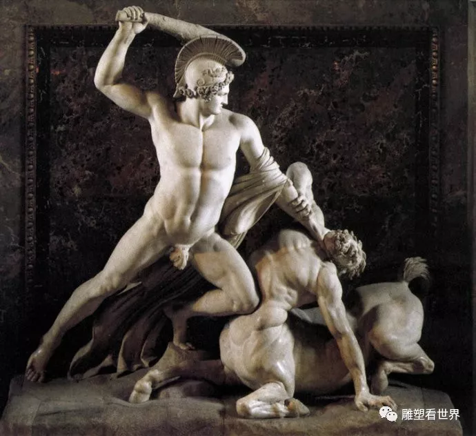 《帕修斯打败半人马》(theseus defeats the centaur ).