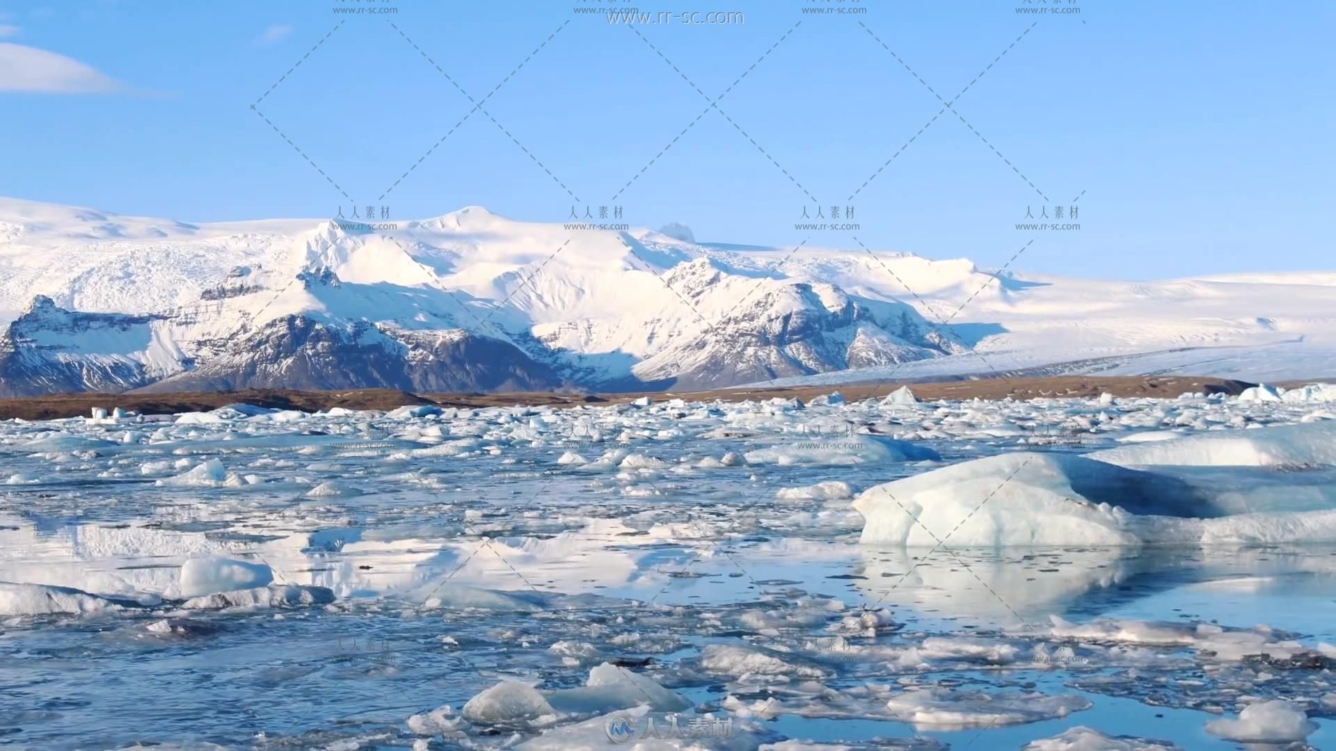 视频素材 | 北极冰岛雪山冰川极光景象,天使戒指碰撞变幻出钻石戒指