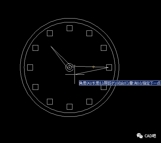 cad定数等分画钟表教程