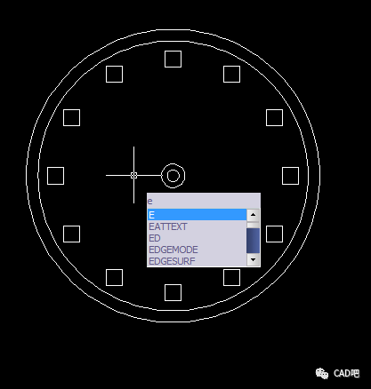 cad定数等分画钟表教程