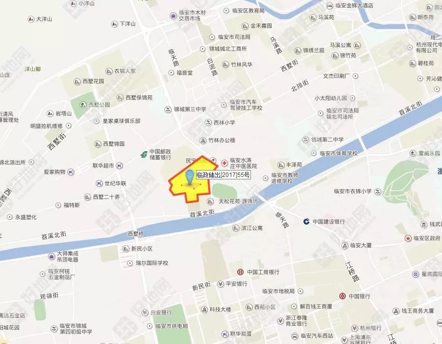 (最新公告)杭州临安区挂牌4宗地块,锦北街道临中西侧地块9600元/㎡起