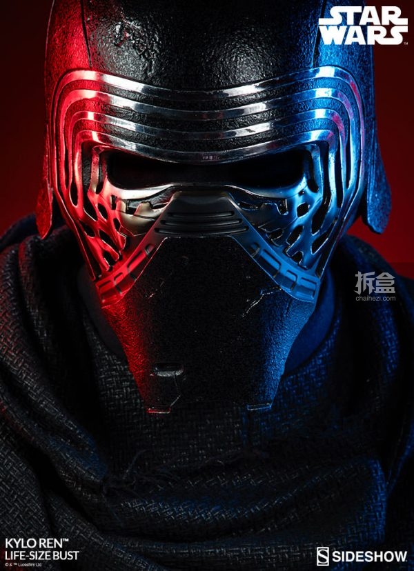 sideshow《星球大战》kylo ren 凯洛伦 1/1全比例 胸像