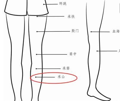 祛湿气最有效的方法,按压承山穴 承山穴是小腿外侧的一个穴位,把脚尖