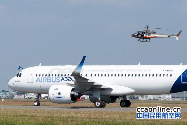 中飞租赁订购50架空客a320neo飞机价值422亿港币