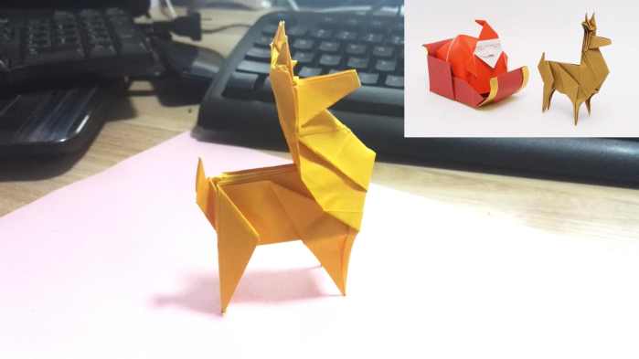 圣诞节快要到了, 教大家折一只形象的圣诞鹿, 图解教程折纸大全