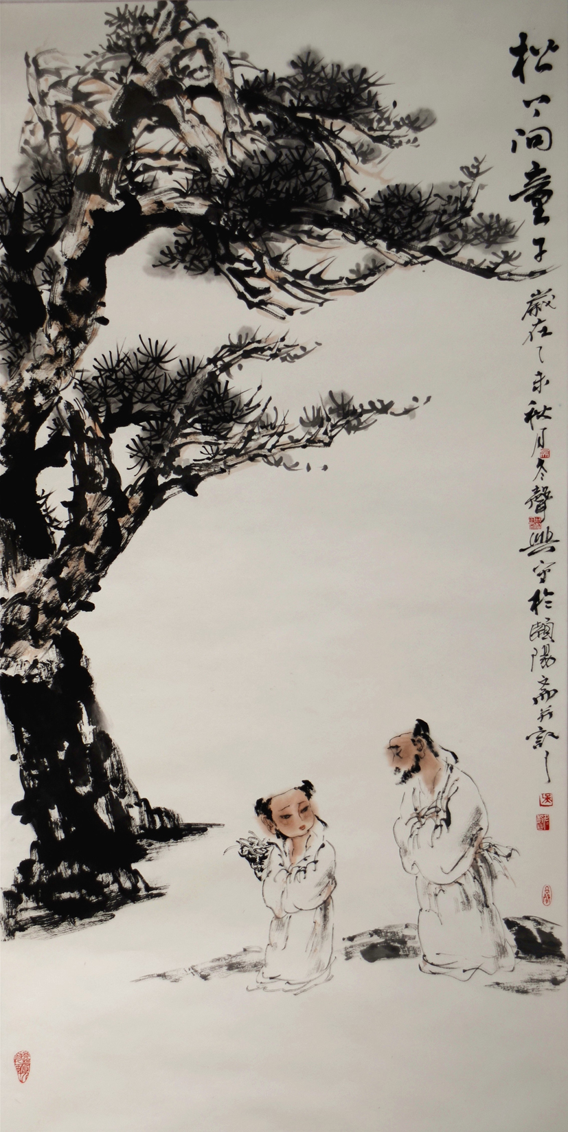 《松下问童子》 136x68cm