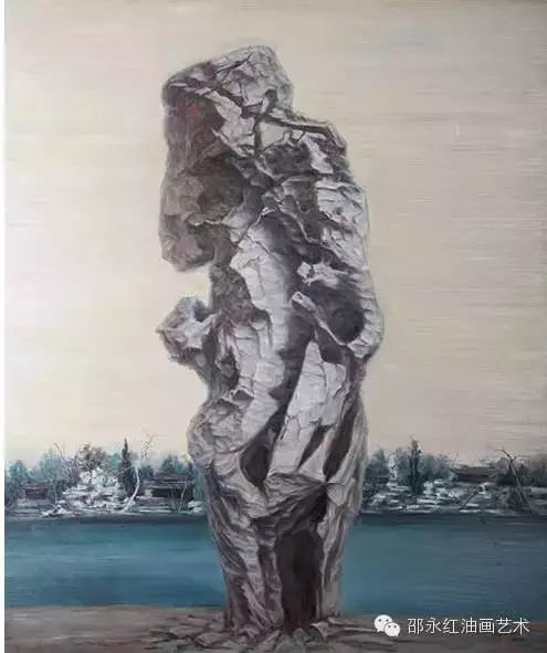 《太湖石系列》 布面油画 150*180cm 2015于2017年12月28日下午2:30与