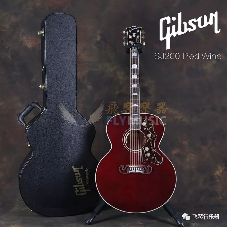 gibson sj200 red wine限量版吉他评测