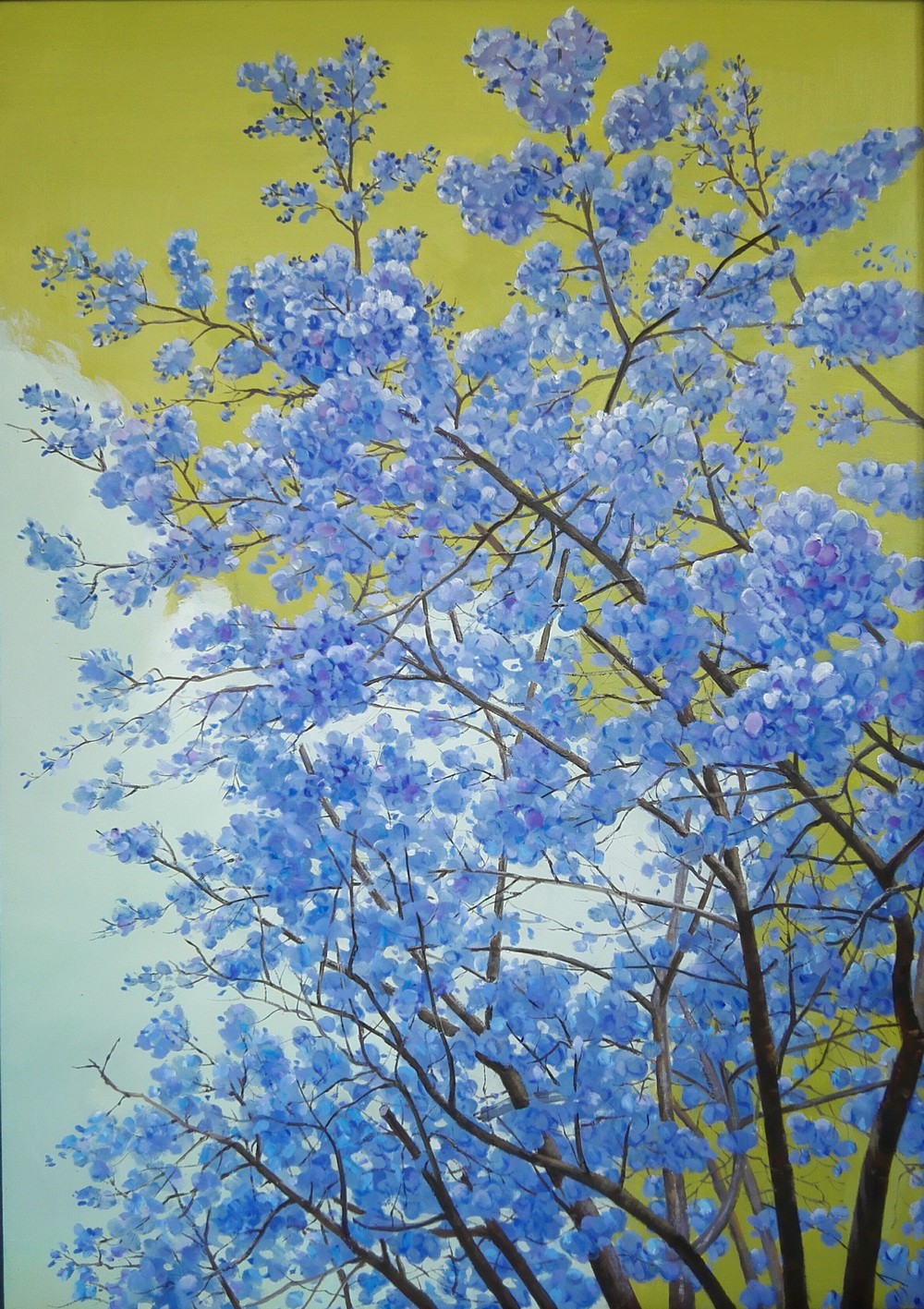 朱朝阳 《蓝色樱花》 120x85cm 油画 2017 西安美术学院