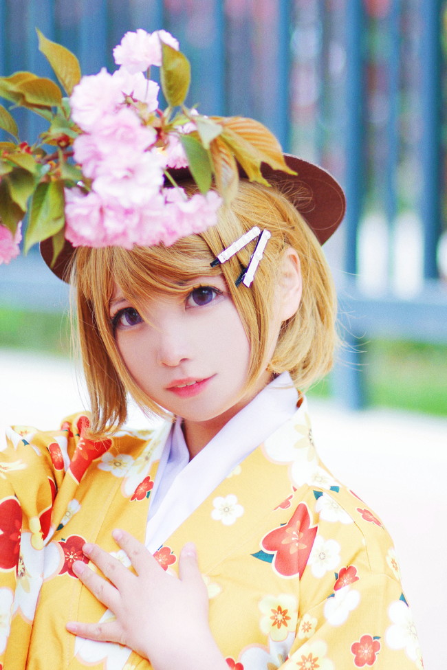 可爱和服妹 小泉花阳大正未觉醒 cosplay