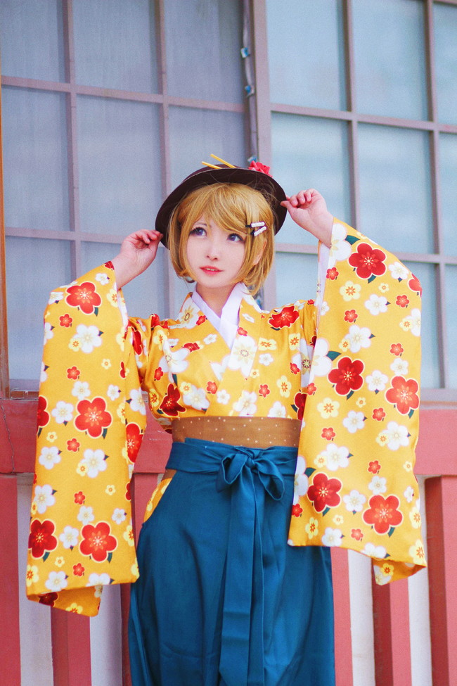 可爱和服妹 小泉花阳大正未觉醒 cosplay