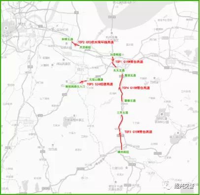 1,元旦绍兴高速易堵路段预测及绕行路线: 绕