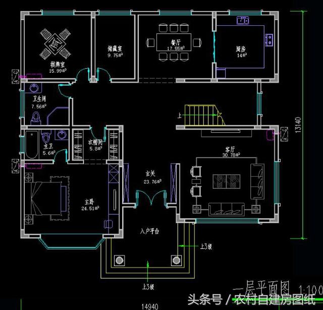 3款二层小别墅施工图纸,第3款25万,建在农村绝对数一