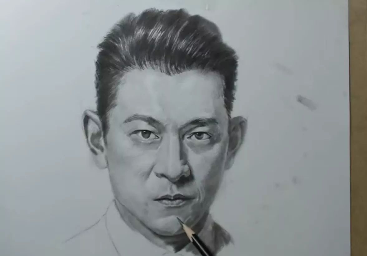 素描刘德华,简直不要太帅!不是他都没人敢画!