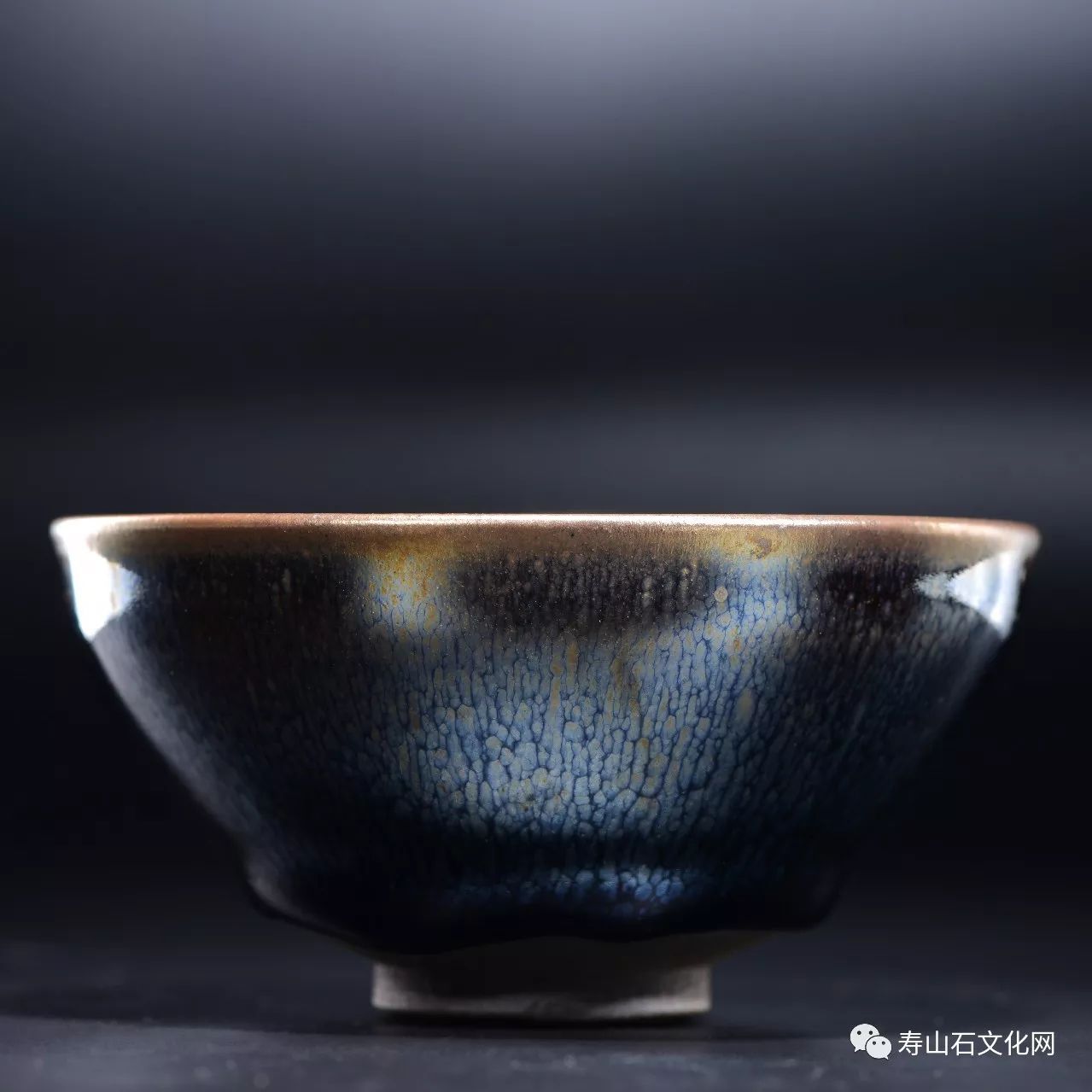 林杰 幽兰油滴束口建盏Φ:9.5cm,h:4.