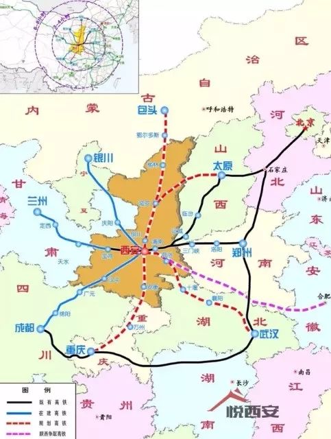 关中城市群城际铁路网· justxa