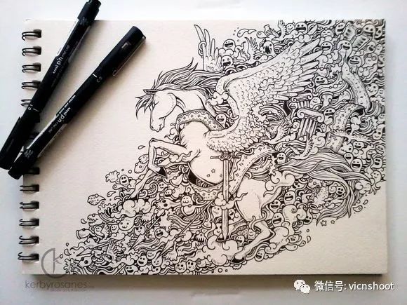 线描插画作品