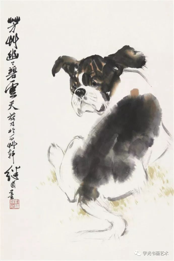 狗年将至,请大家一起欣赏画家笔下关于狗的国画作品.