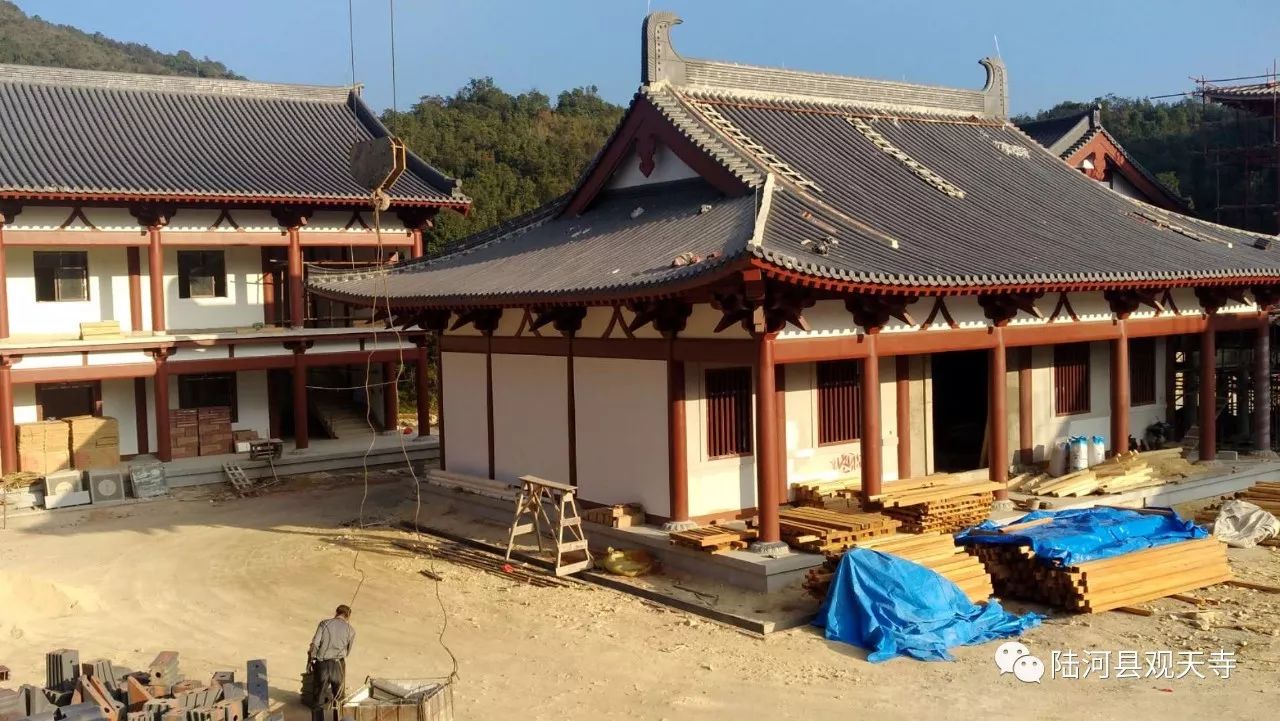 陆河县观天寺建设工程已进入装修阶段