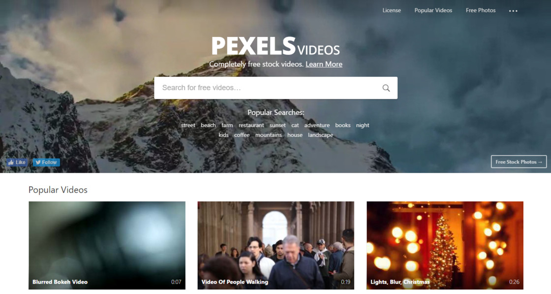 我们整理了   个无版权视频网站 pexels:pexels 是集大成的素材站,无