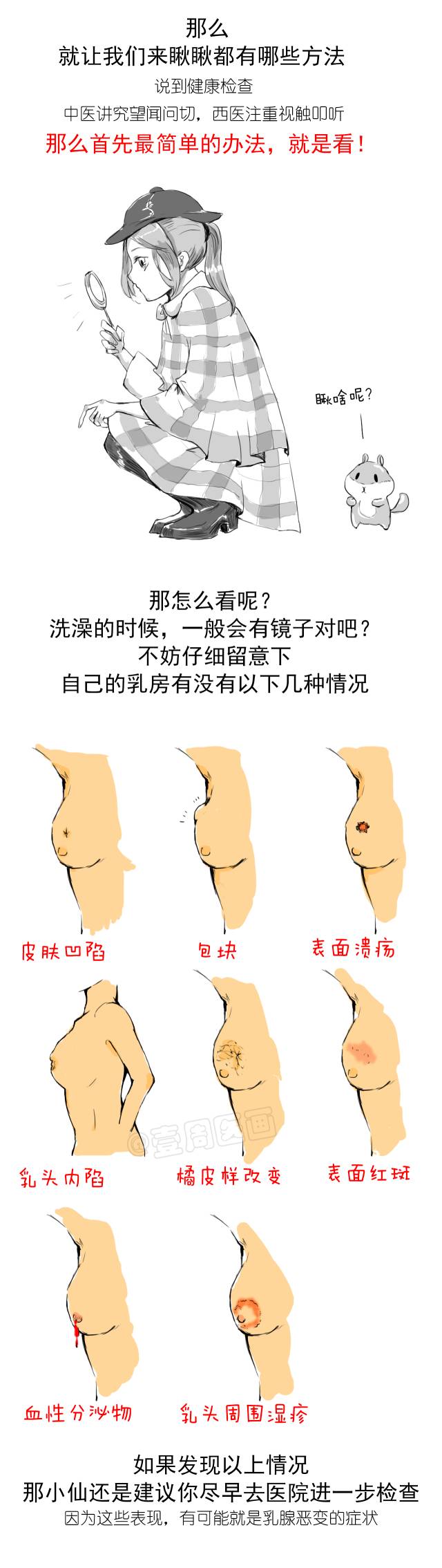 教你全套乳腺自查手法,有图有真相!