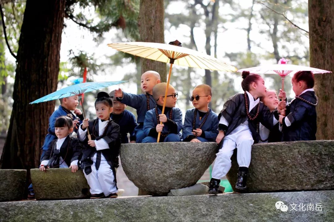 太可爱了南岳南台寺和福严寺一群最萌小和尚小仙姑来袭