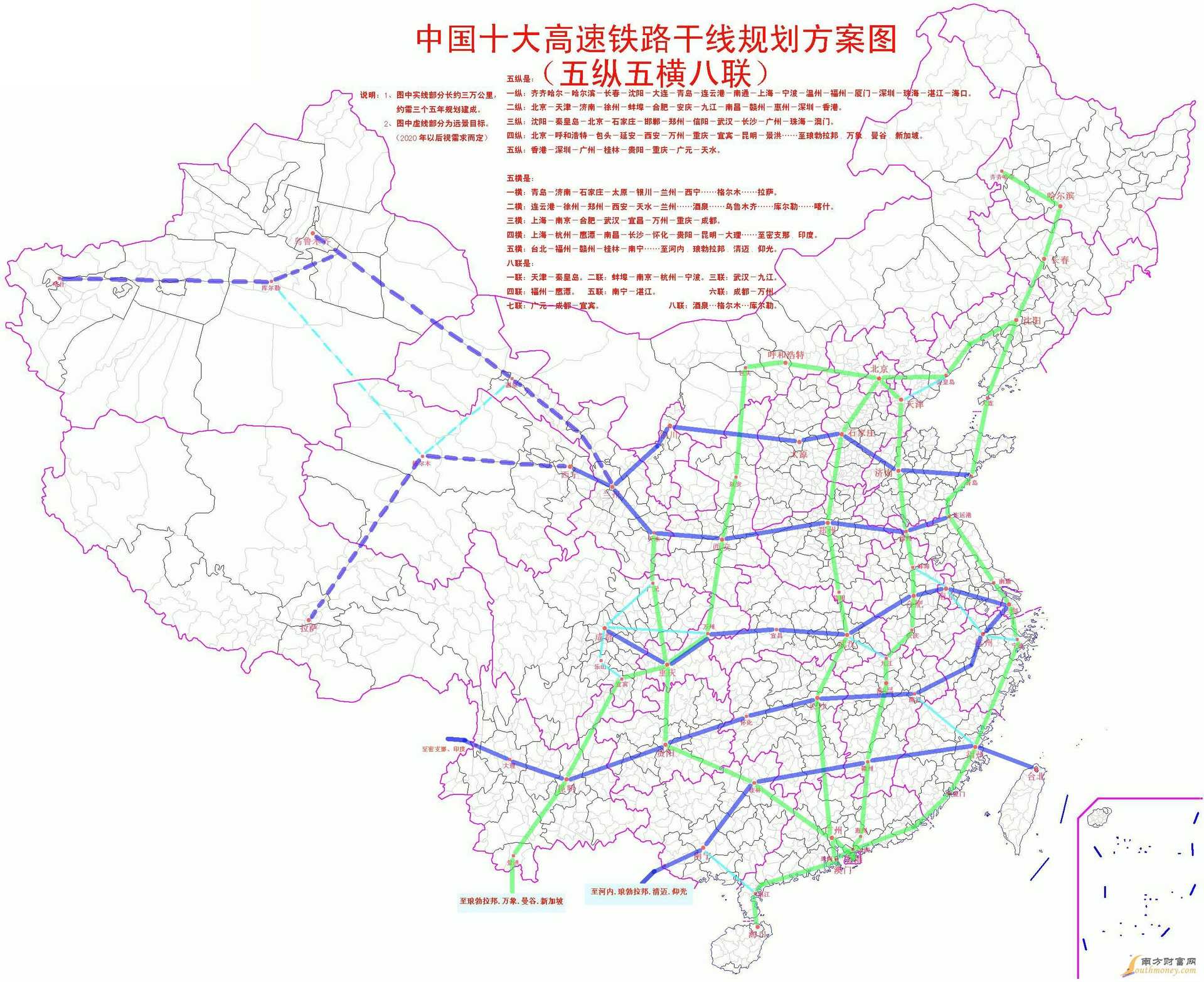 中国高铁网络