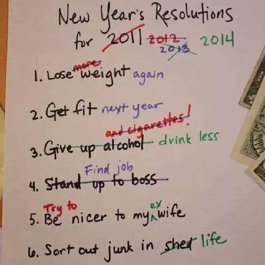 funny failed new years resolution