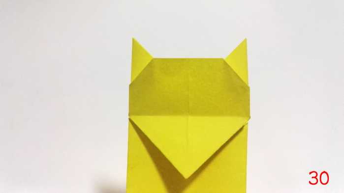 手工折纸: 教大家折一款立体的小猫咪, 折纸图解教程