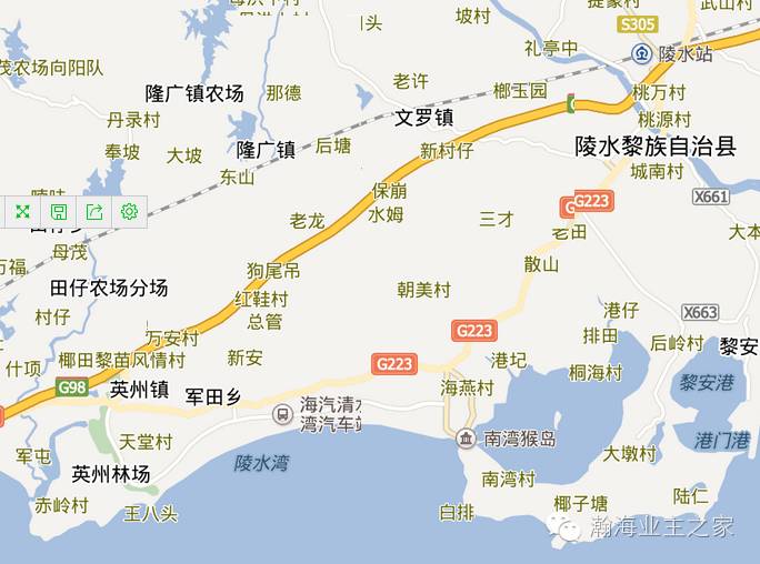 四,从清水湾汽车总站到陵水高铁站和汽车站线路:三,清水湾-301医院二