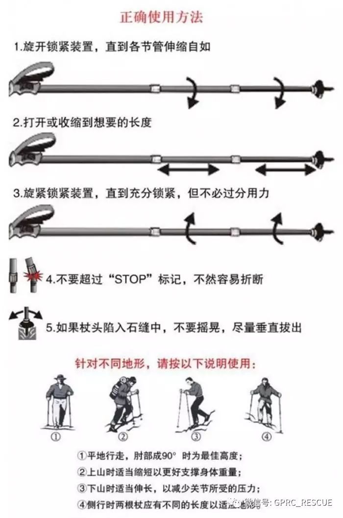 户外知识登山杖的正确使用方法