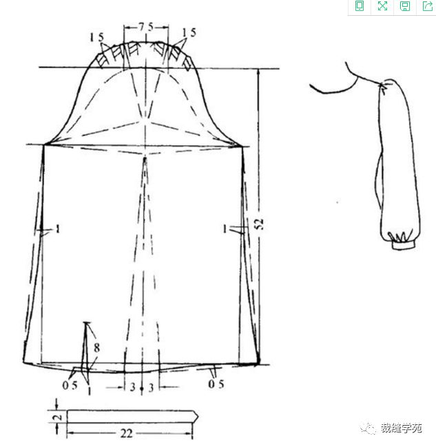 普通袖子裁剪图变身泡泡袖喇叭袖和灯笼袖