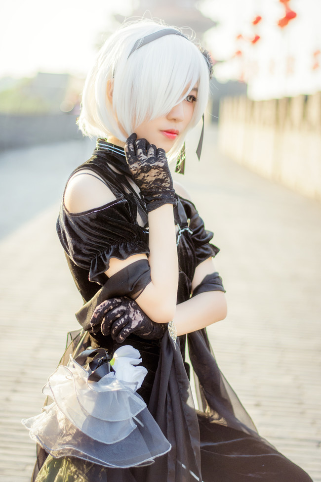 中国风2b同人 礼服 尼尔机械纪元 cosplay