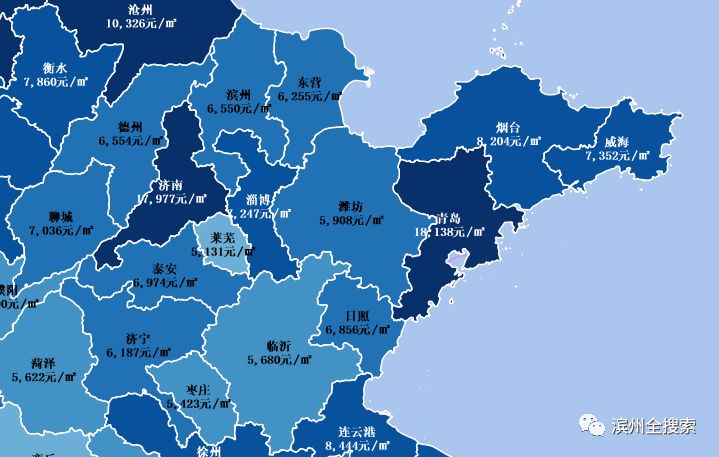 文化 正文  2017 山东省12月份房价地图 序号 城市名称 平均房价(元