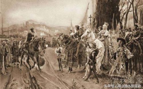 西班牙总督阿布杜勒·拉赫曼率5万阿拉伯骑兵越过比利牛斯山进入高卢