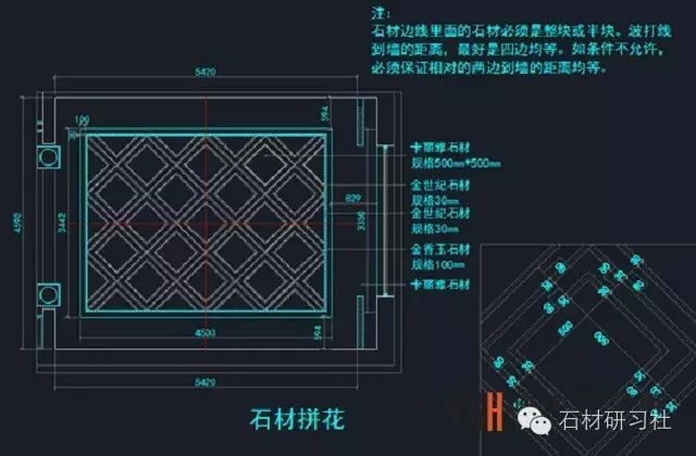 波打线铺贴标准及菱形石材铺贴计算方法