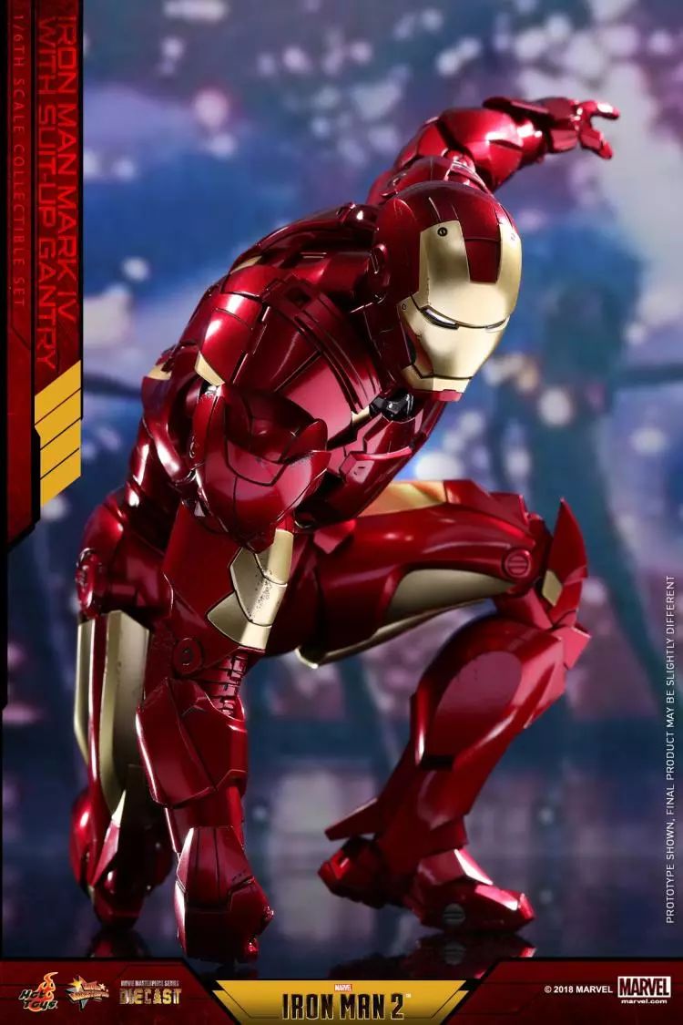 新品预定!hottoys 压铸合金 钢铁侠mk4 拆甲机台套装!