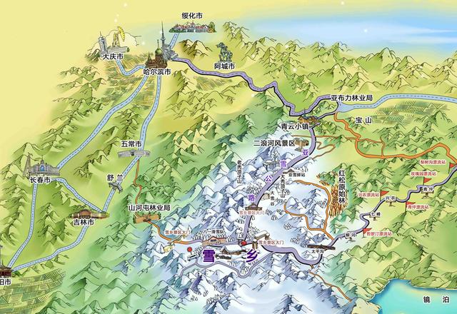 地处黑龙江省大海林林业局施业区内,旅游风景区坐落于长白山脉张广才图片