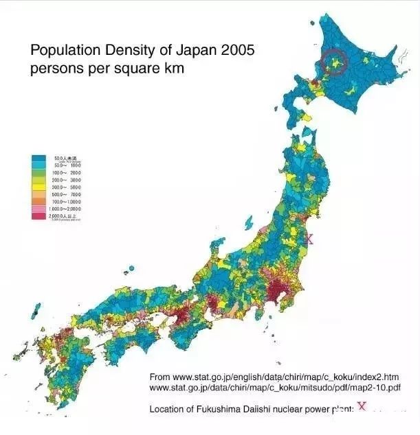 日本人口密度图_日本人口密度分布图