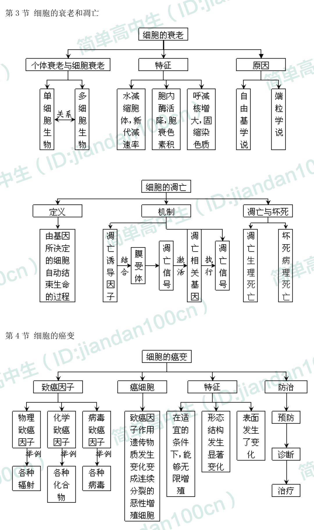 高中生物必修一概念图汇总,敢说你不需要吗?