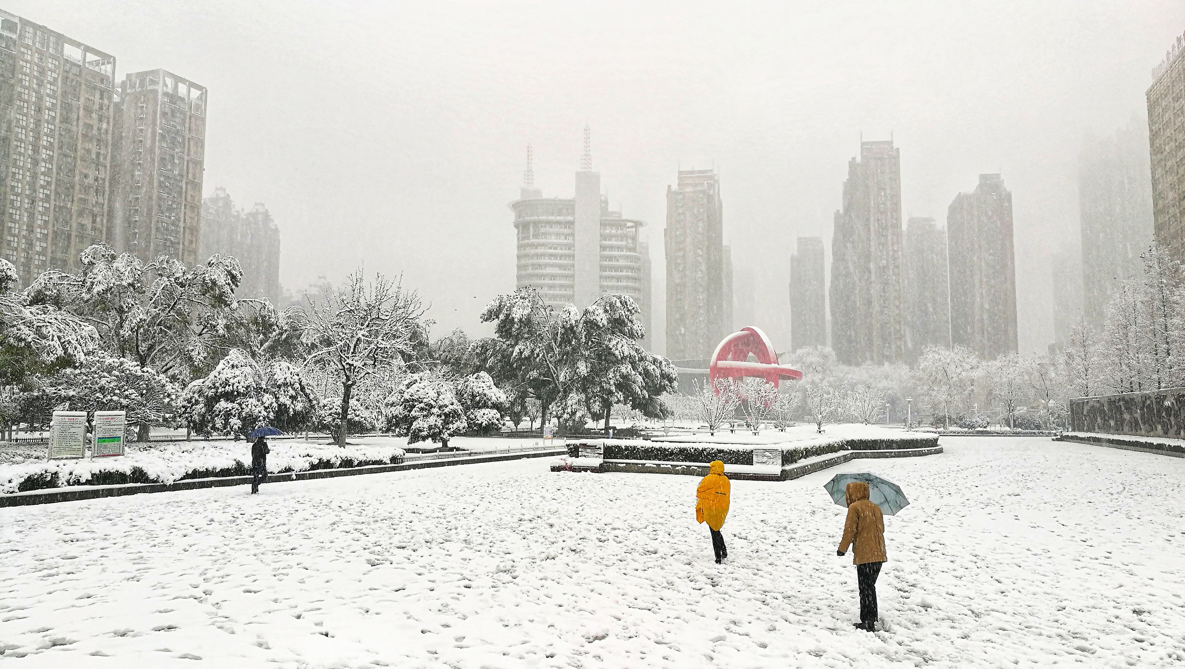 合肥迎来2018年第一场大雪