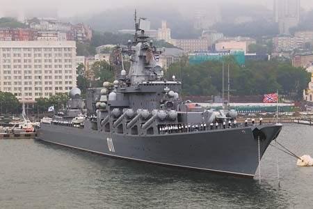 俄罗斯太平洋舰队旗舰瓦良格号巡洋舰