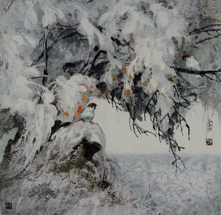 免费课|刘彩霞老师教您画冰雪矾墨画(复习课)