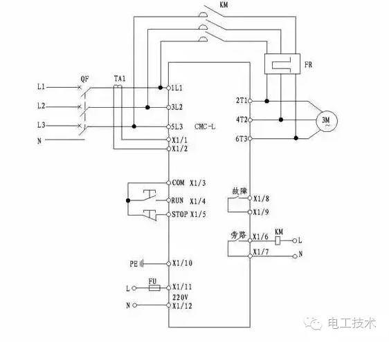 软启动工作原理以及常用的五种电机软启动器接线图