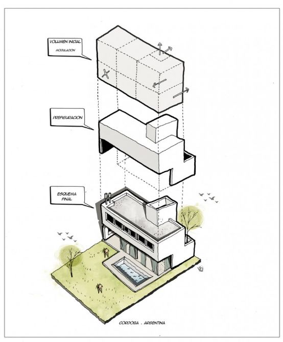 轴测图的优点,既能清晰呈现建筑形体又可明白地展示看不见的内部空间