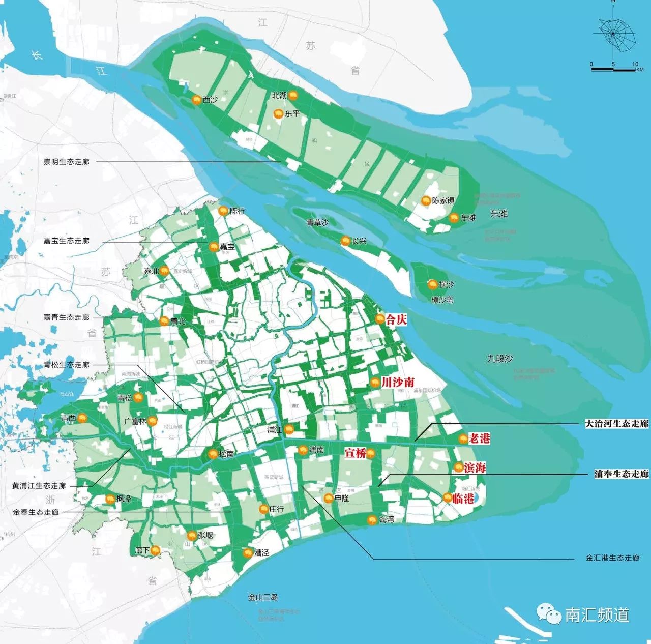 南汇各镇2035展望,地铁,部分地区划入城市主城区