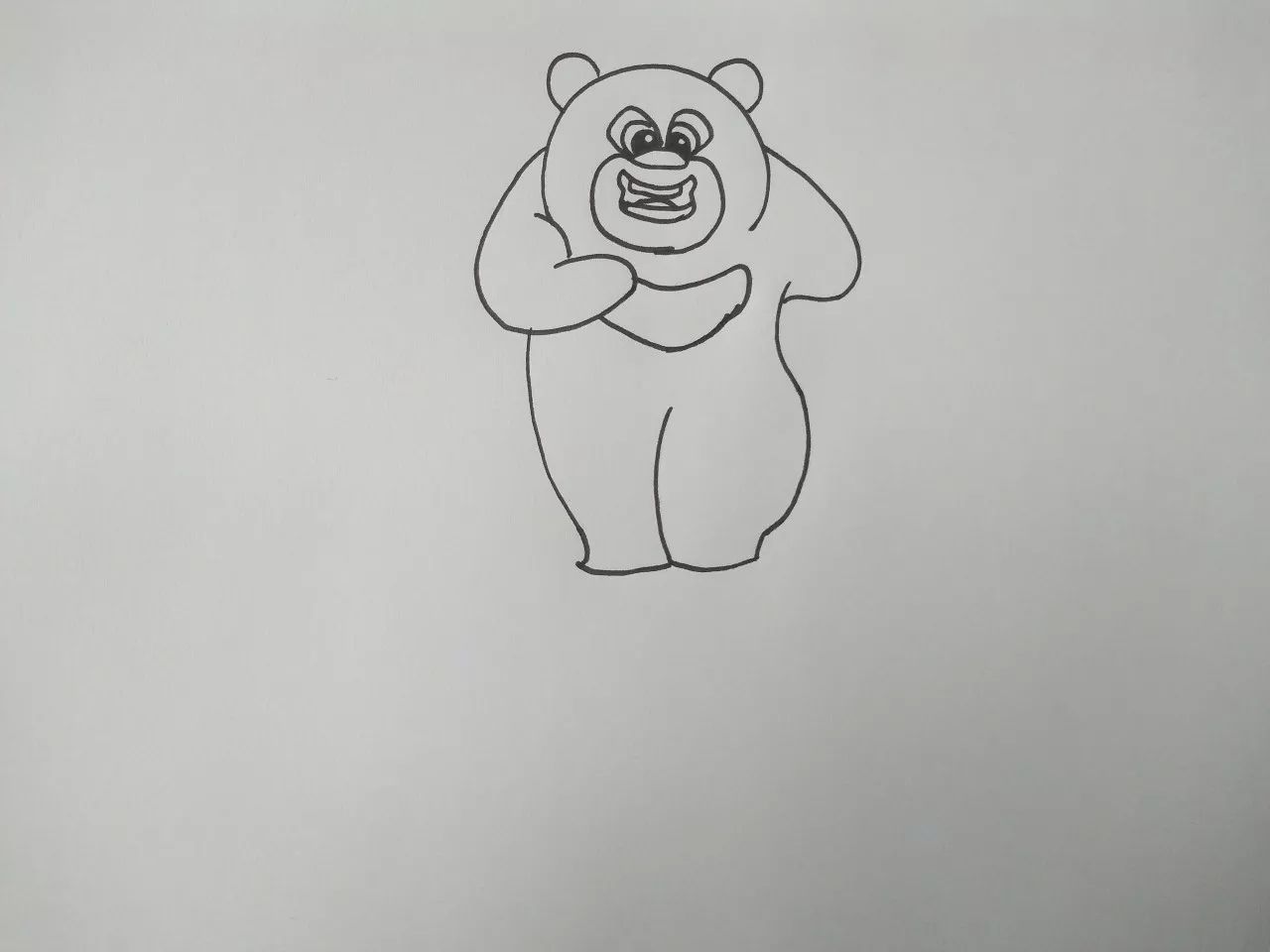 1个8，4个6画小熊三岁小孩都能学会_简笔画-绘画者图库